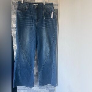 Women’s STS BLUE NWT Sabrina Wide Leg Ultra High Rise-Blue-Sz 34x33